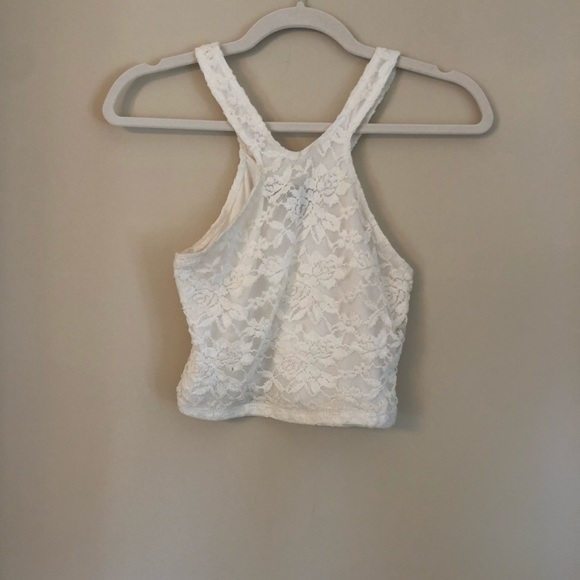 TELA white lace crop top size extra small - Picture 6 of 6